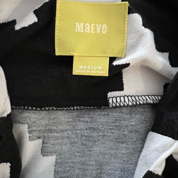 Anthropologie Maeve Geometric abstract print Maxi kick flare skirt size M - Picture 3 of 8